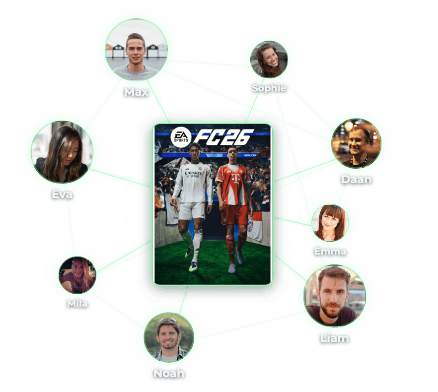 Connected PlayAsOne players